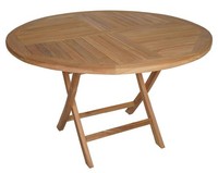 Tarakan Gartentisch Rund Ca. 120X120 Cm Klappbar Natur Teakholz Von Designlink