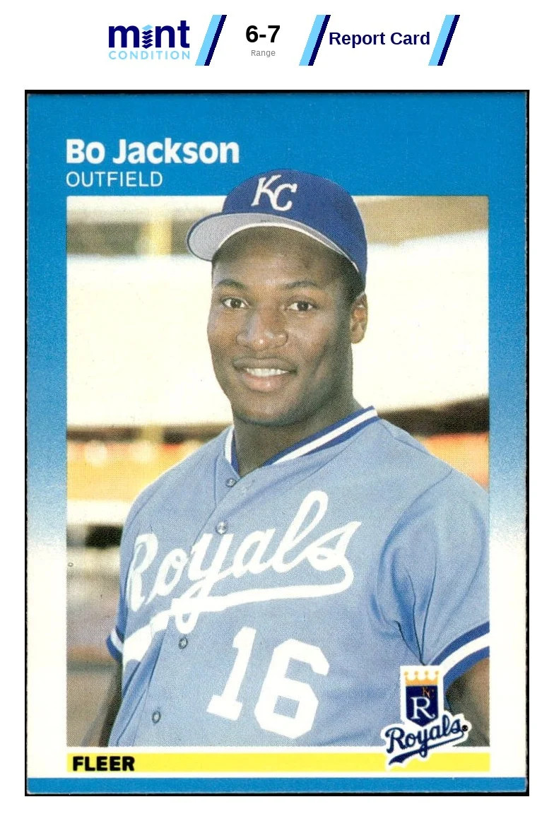 1987 FLEER BO JACKSON 369 NRMT RC MCG 7 BASEBALL KANSAS CITY ROYALS