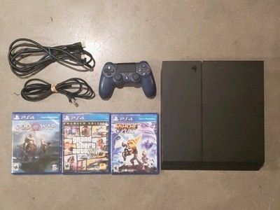 Sony PlayStation 4 500Gb Bundle with Controller, cords, and 3 Games, Great Shape