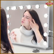 Hollywood Mirror Vanity Make Up with Lights LED 14 Light Bulbs Dressing w/ USB