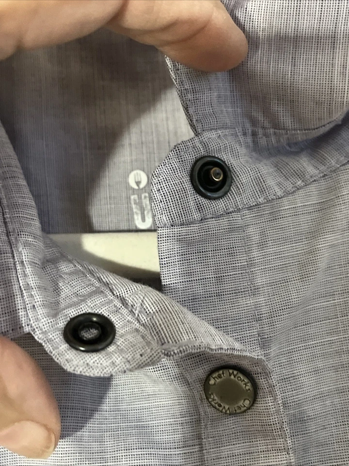chef works shirt 2xl Lavender Snaps - Image 3 of 4