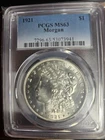 1921 MORGAN DOLLAR PCGS MS 63