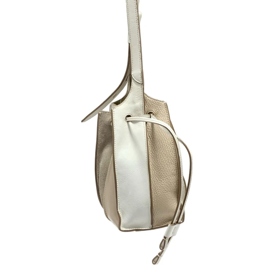 TOD'S наплечная сумка сумочка кожи замши бежевый серый многоцветный подлинный - Изображение 2 из 4