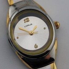 LORUS LR06TR02 Two-Tone Quartz Analog Women's Watch Sz. 6 3/4" New Battery