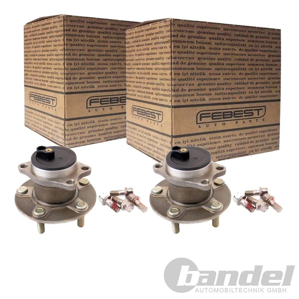 2X Febest Radnabe Hinten Passend FüR CitroËN C-CROSSER C4 Mitsubishi Asx Lancer-image