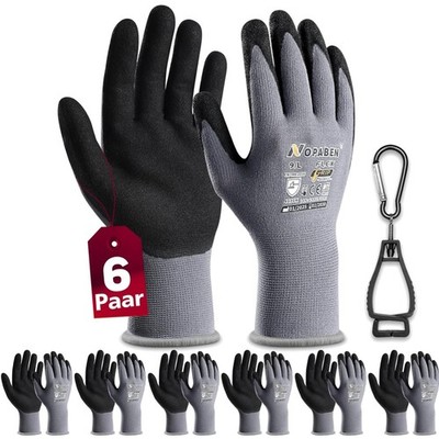 Arbeits-Handschuhe NitrilGrip 6 Paar Gartenmechaniker Arbeitshandschuhe