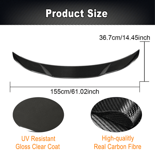 DRY Carbon Heckspoiler Hecklip Heckflügel Spoiler für Mustang S650 GT 2024-2026 - Bild 7 von 11