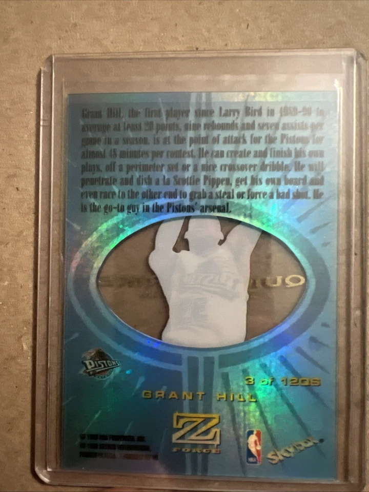 1997-98 Grant Hill Z-force Quick Strike Insert #3 Of 12QS HOF Mint  - Image 2 of 2