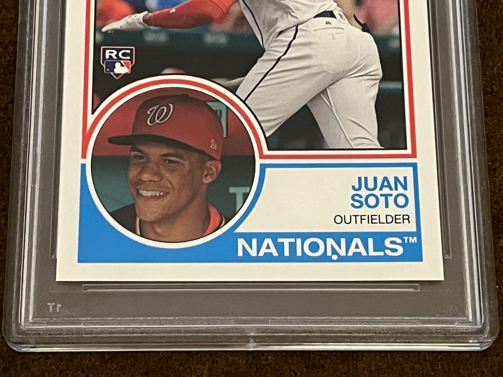 2018 Topps Update 1983 35th Anniversary- #83-12 Juan Soto (RC) Nationals PSA 9 view 3