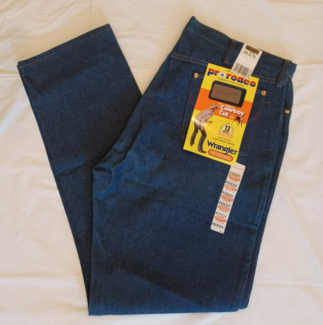 VTG  Wrangler Mens Jeans 42x34 Cowboy Cut Pro Rodeo Competition Original Fit NWT image 2