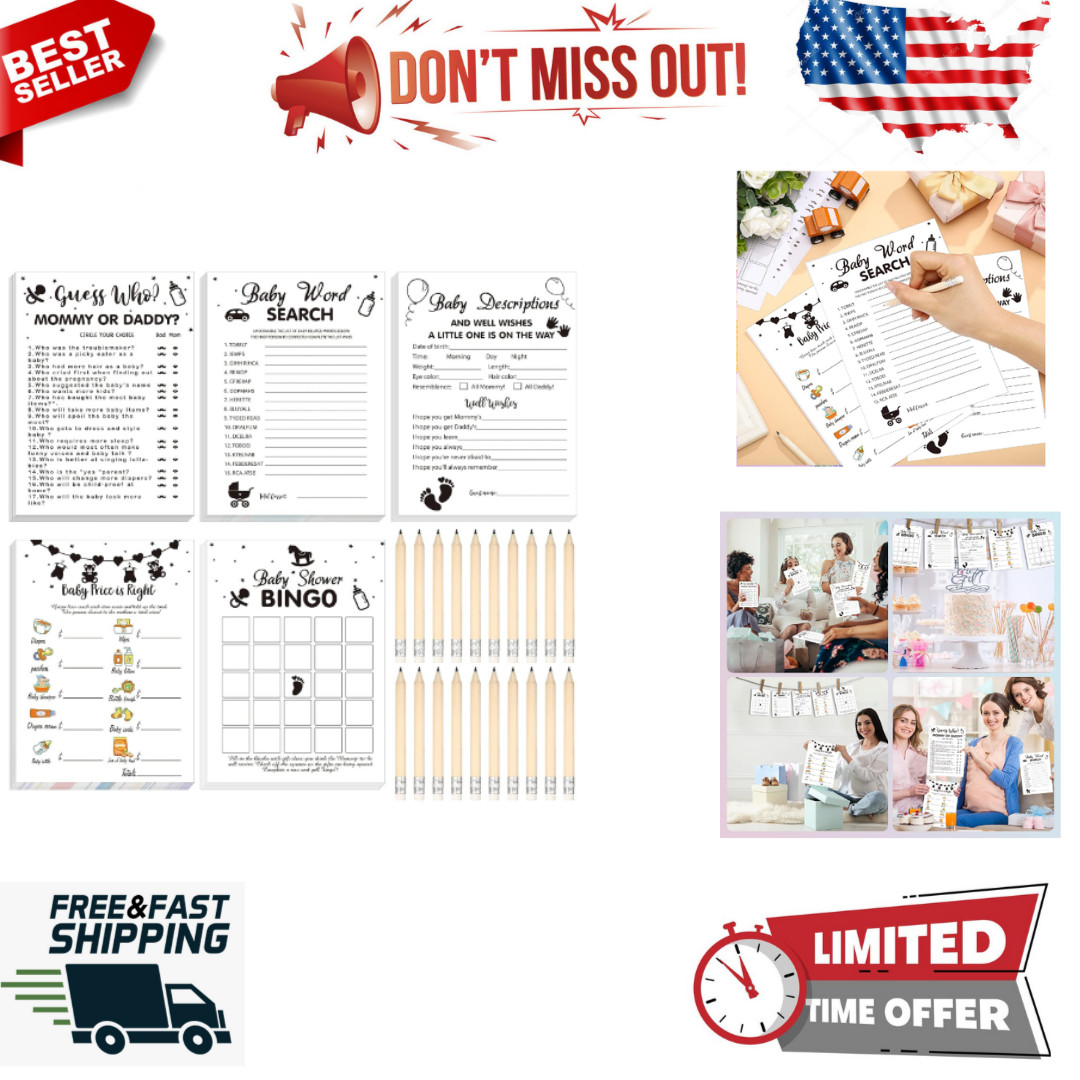 Activities Cards -20 Pencils Includes -5 Sets Of Games