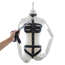 Sexy Women Bra Cage Body Harness Bondage Straps Wet Look Lingerie Underwear SM
