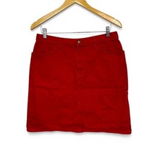 Vintage Tommy Hilfiger Red Mini belted A-line Skirt size 12