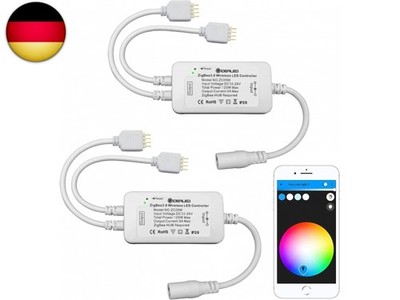 2 Pack Smart ZigBee 3.0 LED Controller 2 Ausgänge für 4 Pin RGB LED Streifen D