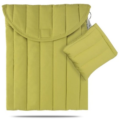 Puffy Laptop Sleeve Set 15-16 Inch Green, Protective Carrying Case for Men an...