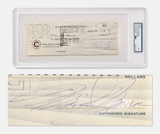Marilyn Monroe Signed Check, PSA/DNA Encapsulation Slabbed