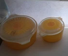 2 Piece Vintage Pyrex Yellow 2-1/2+ 1  Quart Daisy Lid Casserole Dish 474-B 13