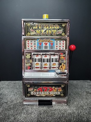 Lucky 777 Casino Slot Machine Coin Bank Winning 15” H *No Light Or
