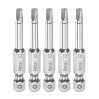 "5Stk S2 Quadrat Bit 1/4\" Sechskant Schaft 2\" Magnetisch Schraubendreher"