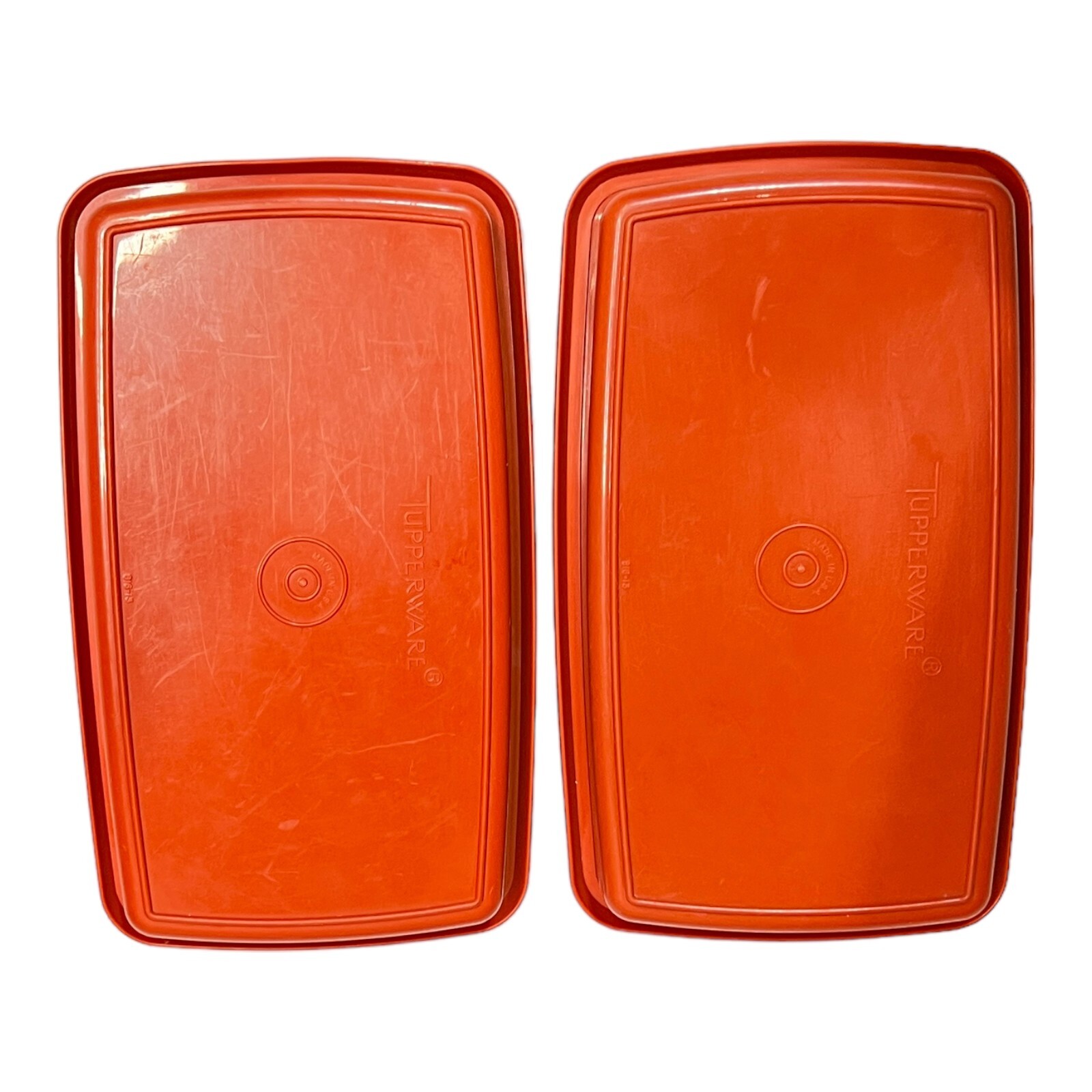 Set of 4 Vintage Tupperware Bacon Deli Meat Keeper 816 Rectangular Red