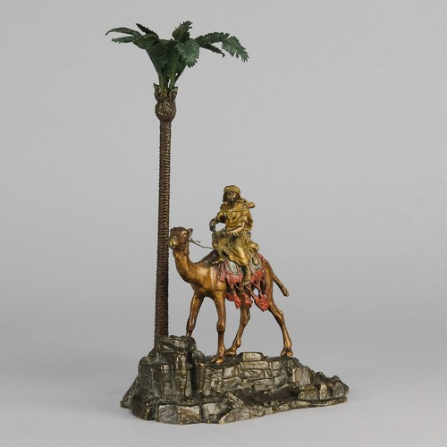 Early 20th Century Cold-Painted Bronze entitled "Arab Inkwell" by Franz Bergman - Picture 3 of 13