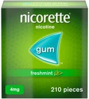 Nicorette Gum 4mg Freshmint  210 Pieces  ""SHIP FROM USA --- SUPER FAST""