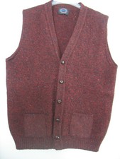 VTG Grandpa Jantzen Cardigan Sweater Vest Wool Blend XL Heathered Made in USA