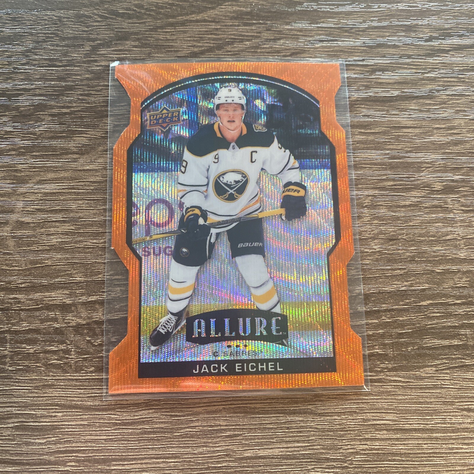 20-21 UD Allure Hockey Orange Slice 68 Jack Eichel