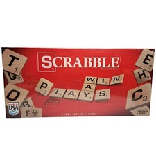 Hasbro 2013 Scrabble Every Letter Counts Board Game Spelling Family Fun Night