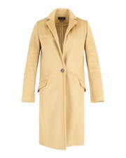 Isabel Marant Single Breasted Long Coat In Camel Wool Fr36