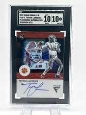 2021 Panini Chronicles DP Trevor Lawrence Flux Red Prizm RC Auto /12 SGC 10/10