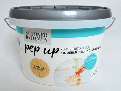 Pep up Renovierfarbe für Kindermöbel und Spielzeug 1 l farblos