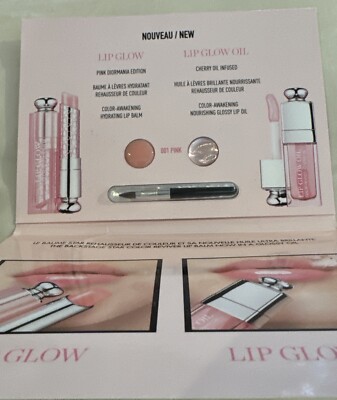 Brand New DIOR LIP GLOW DUO SAMPLE BUBBLE CARD Lip