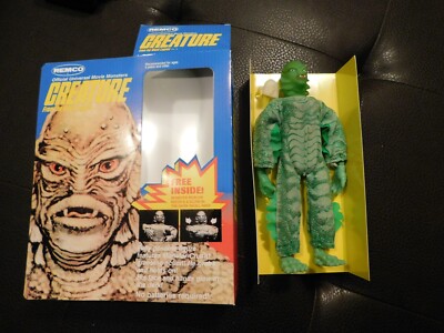 Vintage 1980 Remco Creature Black Lagoon 9'' Figure Repro Box Crush Action works