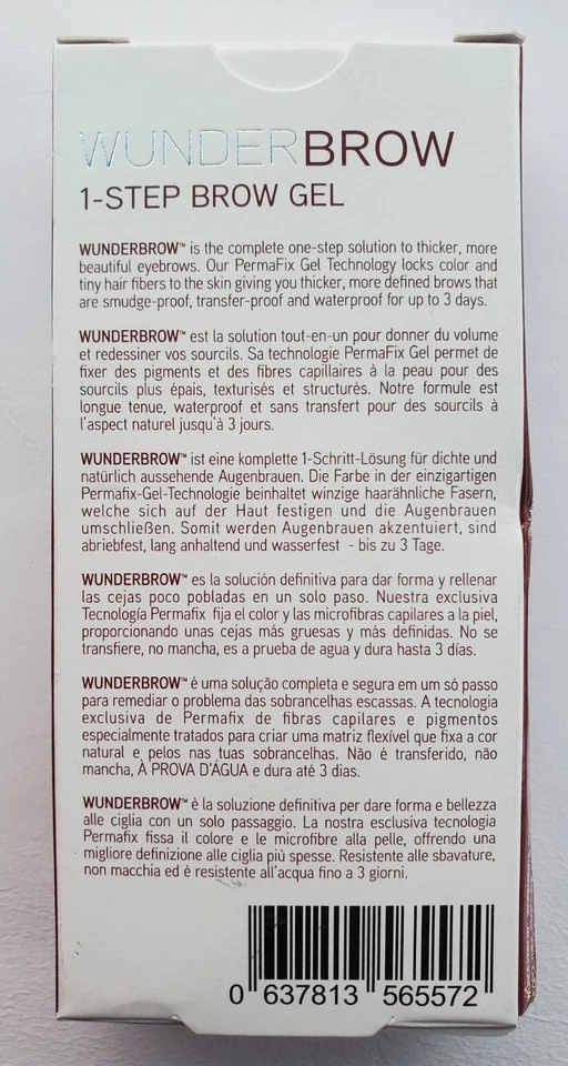 Wunderbrow Eyebrow Gel 1 Step Brow Gel Jet Black - Image 4 of 4