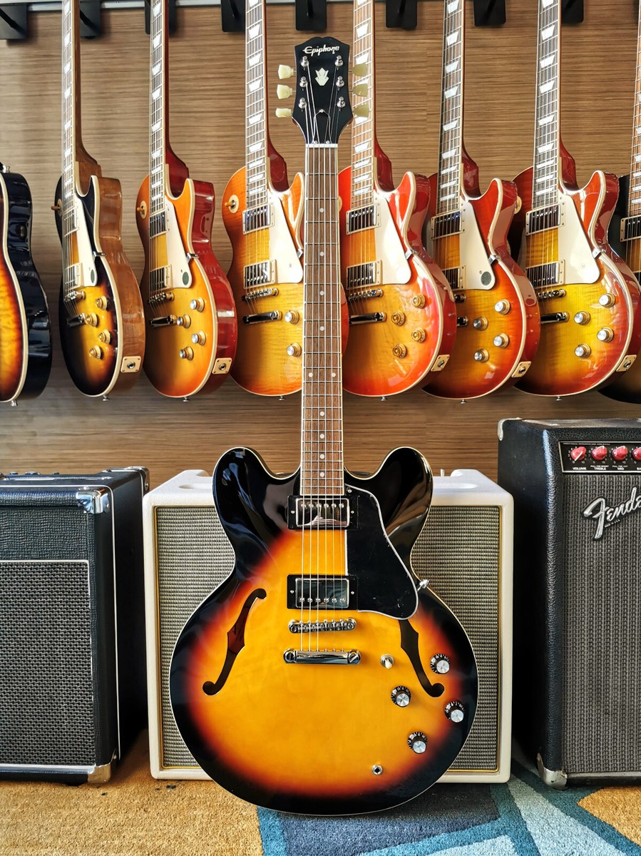 ギター Epiphone ES-335 LH (Vinrage Sunburst) Epiphone - ES-335 Inspired by Gibson Vintage Sunburst