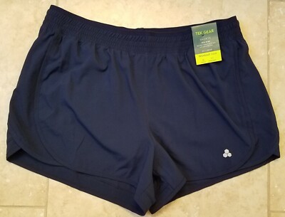 Tek Gear DryTEK Women Active Shorts Pull-on Lined Stretch Navy Blue Sz XXL NEW