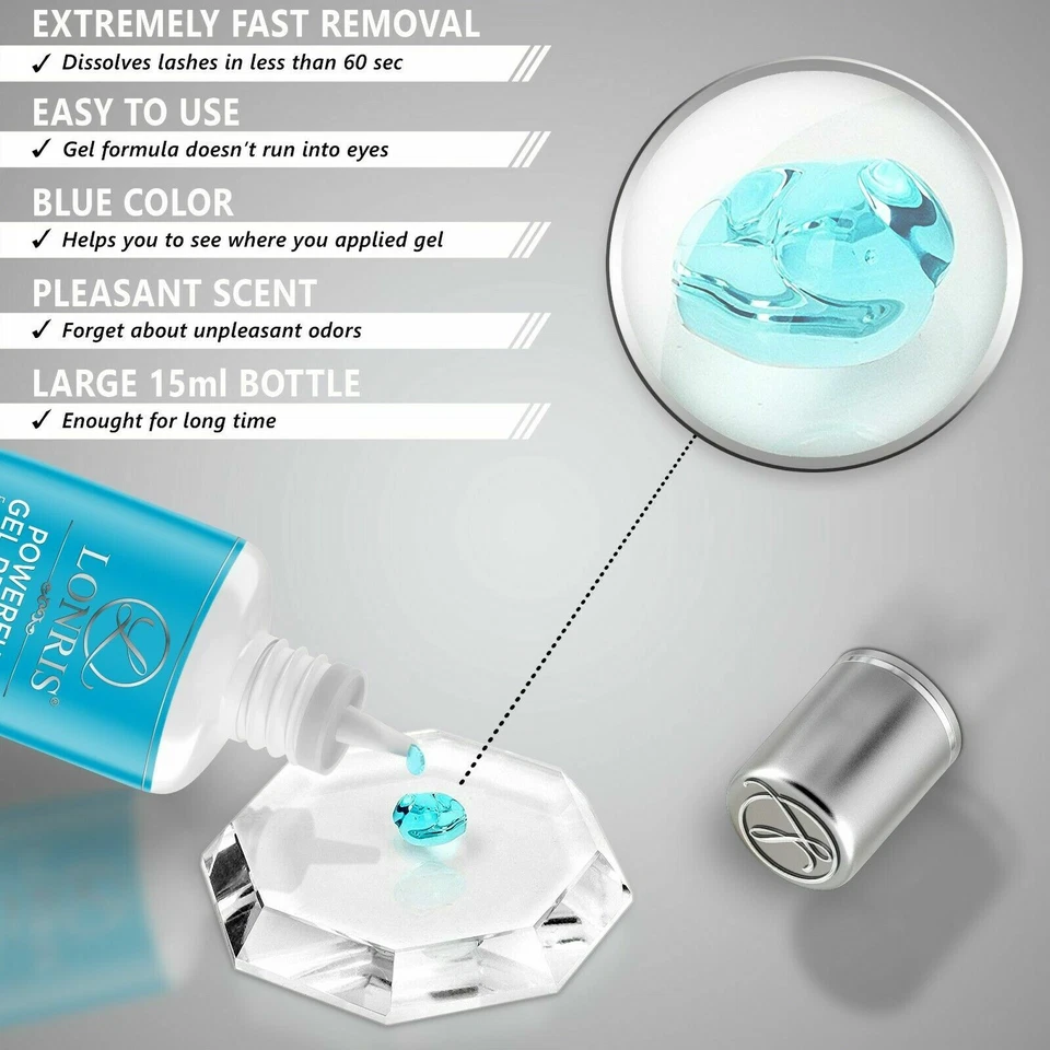 GLUE REMOVER Gel Eyelash Extension | Lonris Lash Dissolve in 60 Seconds | 15 ML - Image 2 of 4
