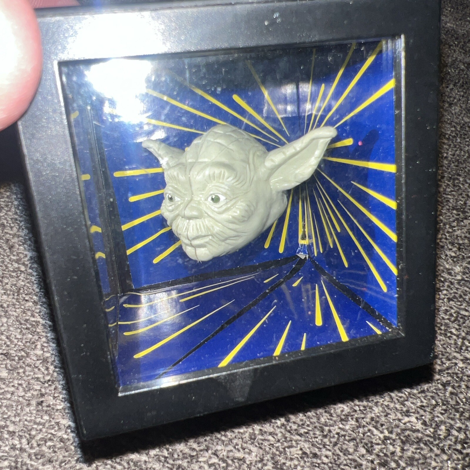 4F Vintage STAR WARS Darth Vader & Yoda Optical Illusion HOLOGRAM Cube ...