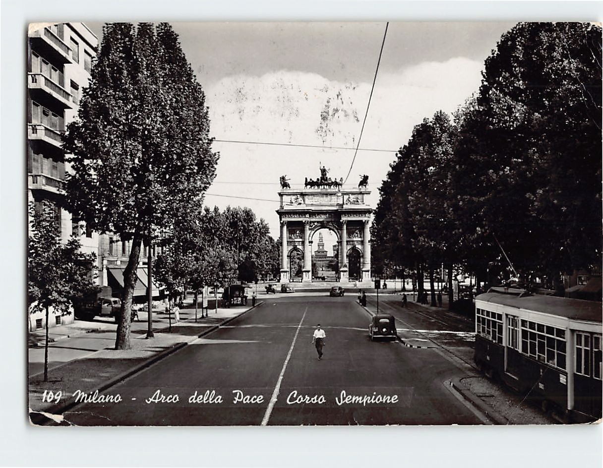 Postcard Arco della Pace Milan Italy