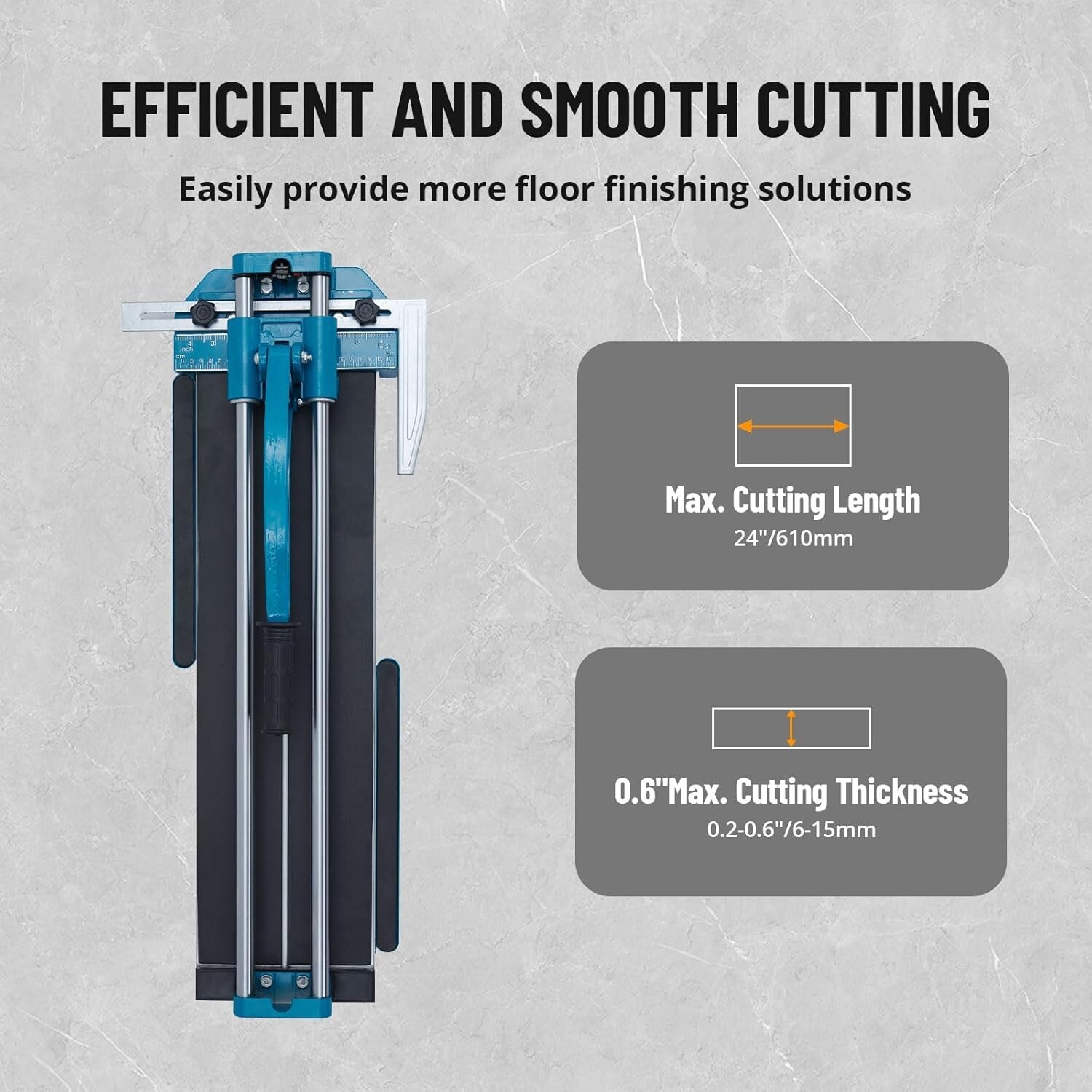 48 inch Double Rails Manual Tile Cutter With Tungsten Carbide Cutting Wheel