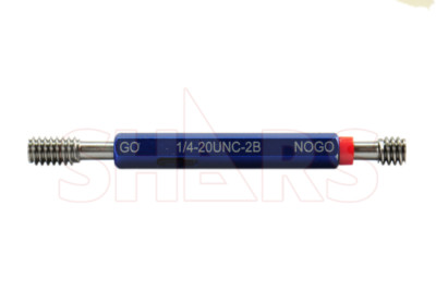 Shars 1/4-20UNC Go/No Go Double End Thread Plug Gage Class Fit 2B New ![