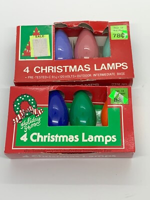 Vintage Lot of Holiday Home Christmas Lamps C9 Lights