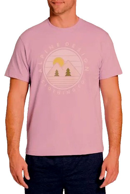 Альпийская мужская футболка с графическим принтом, приглушенный аметист, M