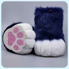 Fursuit feet paws Shoes kit Plush Furry Boots fursuit Costume Halloween