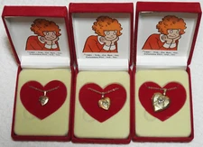 1981 Little Orphan Annie Locket Necklaces by Supreme Creations - Three Sizes 