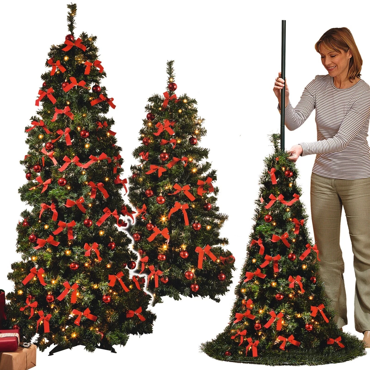 Pre lit online collapsible christmas tree