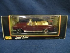 MAISTO SPECIAL EDITION 1:18 SCALE 1996 MERCEDES BENZ 280SE BROWN - NIB