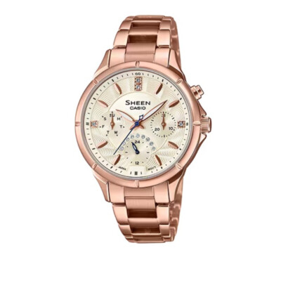 Casio Sheen Super Illuminator LED 50M Water Resistance Date Day  SHE-3047PG-9A