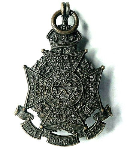 1913 Border Regiment Cricket Medal C Company Sergeant Fox 43 x 29 mm 
